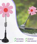 Pink Daisy Car Antenna Topper Totally Cute Aerial Ball Roof Ornament For Women And Men EVA Foam Durable Weatherproof Vehicle Decor