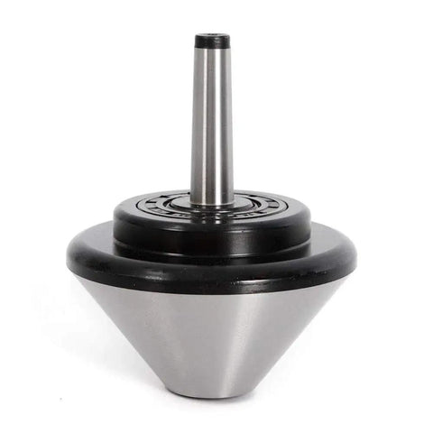 MT2 Lathe Bull Nose Live Center 5 Inch 120mm Morse Taper No 2 with 75 Degree Heavy Duty Alloy Steel Shaft and Triple Ball Bearings