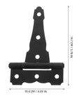 Heavy Duty Iron Gate Hinges 2 Pack For T Shaped Mounting In Matte Black Farmhouse Style Doors And Windows Built Tough