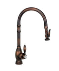 Traditional Kitchen Sink Faucet Featuring Slick Pulldown Sprayer And Angled Spout Lever Handle In Top Shelf Satin Gold Finish No Hassle Install For Your Dream Kitchen, solid brass finish, 18 inch height