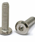 Stainless Steel 304 Hex Socket Flat Head Cap Screws 1/4-20 X 1 Inch with hexagonal indentation, bright finish