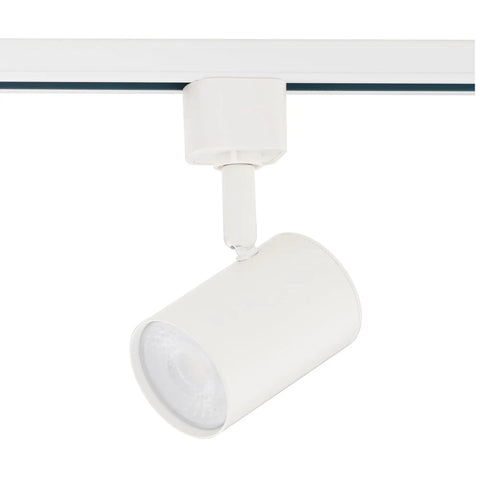 Amped Collection 3 Light LED Track Kit With 4ft Track And Floating Feed In White Finish Includes 3 LED 3000K Warm White Heads