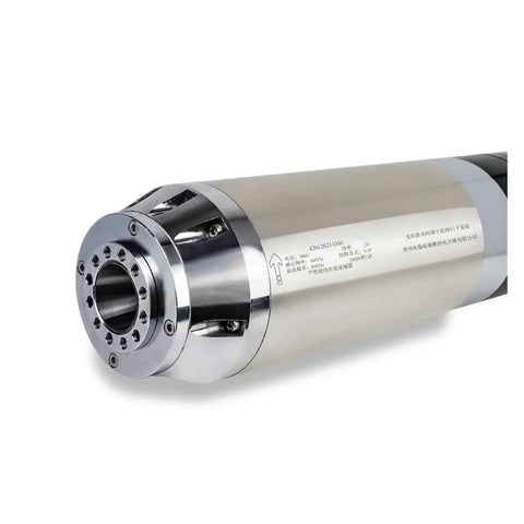 Smooth Running 3.5 Kw Cnc Water Cooled Spindle With Bt30 Taper And 18000 Rpm Automatic Tool Changer Drop In Ready close-up of spindle end.