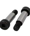 Five Pack Heavy Duty Alloy Steel Shoulder Bolts, Three Eighths Inch Shoulder Diameter, One Inch Shoulder Length, shown side by side