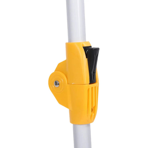 Close-up of yellow clip mechanism on Marhynchus Accurate Measuring Wheel with Backlit Display, designed for secure measurement.