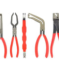 All In One Five Piece Automotive Electrical Tool Kit With Disconnect Pliers Hose Clamp Pliers Connector Separator And Terminal Removal Tools