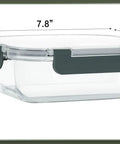 Glass Meal Prep Containers 10 Pack 30 Oz With Lids Airtight Food Storage For Grab And Go Lunches And Leftovers Microwave Safe Freezer Safe And Dishwasher Safe Gray glass container dimensions