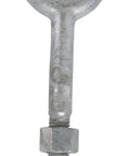 Forged Steel Eye Bolt With Nut For Anchoring Chain And Wire Rope, Half Inch By Ten Inch, Hot Dipped Galvanized, Heavy Duty Built Tough Hardware