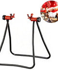 Foldable Bike Repair Stand For Home Garage Use Aluminum Portable Height Adjustable Floor Stand For Indoor And Outdoor Use