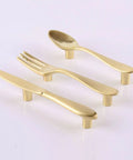 Three-Piece Kitchen Cabinet Handles Set With Gold Finish Drawer Knobs And Pulls For Home Cabinets Doors Bedroom Dresser