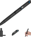 4 In 1 Pen Light And Writing Tool, 120 Lumen USB C Rechargeable EDC Pen With Green Beam For Presentations, Office, Sleek Black
