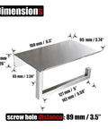 Toilet Paper Holder With Phone Shelf Fits Five Inch Rolls 304 Stainless Steel Brushed Finish Wall Mount Bathroom Organizer