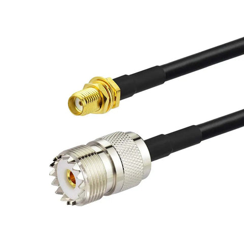 SMA Female To UHF SO239 Female Coax Jumper Cable 1 Meter RG58 For Handheld Ham Radio Walkie Talkie Two Way Radios Baofeng Compatible