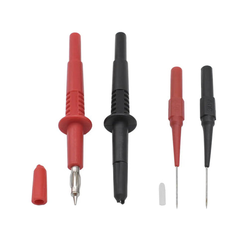 All In One 10Pcs Test Leads Kit With Double Insulated Leads, 1000V CAT III, Needle Probes and DMM Probe Pens in red and black