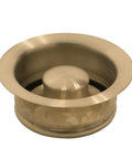 3.5 Inch Kitchen Sink Disposal Flange With Stopper Satin Gold Top Notch Heavy Duty Brass Drain Fitting displayed in close-up