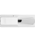 Top view of a Universal Sustain Pedal For Keyboard And MIDI Digital Pianos White Color Compatible With Most USB MIDI Keyboards