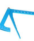 Dead Simple RC Camber Gauge And Toe Alignment Ruler For On Road Cars Rock Solid Build Measures precision angles in blue aluminum.