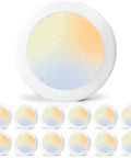 Image of 6 Inch LED Disk Lights Pack Of 12 Dimmable Recessed Ceiling Downlights With 5 CCT Selectable 2700K To 5000K 1050 Lm Hella Bright 12W