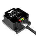 Beefed Up IP68 3 Axis Vibration Sensor With RS485 Modbus RTU for motor monitoring, showing cable and label details