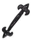 Rustic Cast Iron Door Handle 7 Inch Heavy Duty Vintage Barn Door Pull With Screws For Sliding Doors Gates Garage Indoor Outdoor Use Black Metal For Cabinets Wardrobes And Farmhouse Decor