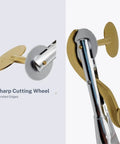 Ring Remover Jewelry Cutter For EMTs And Fire Rescue Pros, Sturdy Stainless Steel Wheel Blade With Finger Protection close-up view