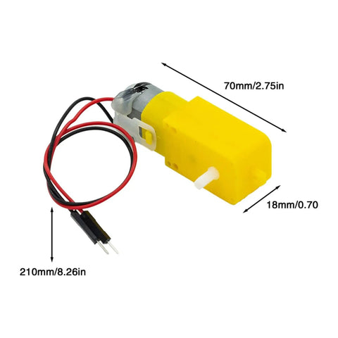 Six Pack Of 3V-6V DC Gear Motors With Dual Shaft Geared Magnetic Gearbox And 1 To 48 Reduction, Pre Soldered Wires, Dope For Arduino Smart Cars, DIY Robots, Chassis Models, And Vibration Projects.