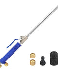 Beefy Jet Nozzle For Garden Hose With High Pressure Power Washer Wand And Two Adjustable Nozzles Copper Connectors Rugged Metal Sprayer Built For Hardcore Cleaning