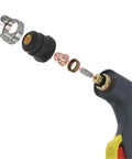 Top Tier 24Pc Plasma Cutter Consumable Kit For Cut-55Ds Pro And Cut-60Ds Pro showing metal nozzles and ceramic rings disassembled.