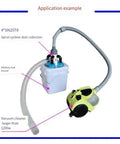 Cyclone Dust Collector For Vacuum Cleaners, Mini Yet Mighty Debris Separator attached to a vacuum with hoses