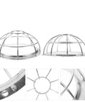 Heavy Duty Stainless Steel Sprinkler Head Protectors, Rock Solid Fire Sprinkler Cover Plates with two durable cage guards.