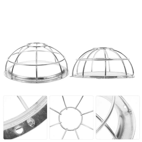 Heavy Duty Stainless Steel Sprinkler Head Protectors, Rock Solid Fire Sprinkler Cover Plates with two durable cage guards.