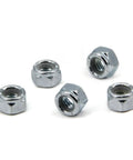 5 16 Inch 18 Thread Nylon Insert Lock Nuts Nylock Self Locking Nuts Carbon Steel White Zinc Plated Silver in a group