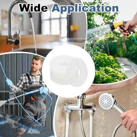 Silicone Flat Washers M10 Size, 20 Pcs used for faucets, hoses, and shower heads, shown in various applications, heat-resistant