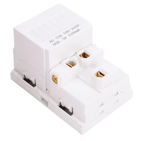 Sleek White Decorator Receptacle And 15 Amp Electrical Outlet Built Hardcore For The Daily Hustle Heavy Duty Standard Wall Socket With High Impact PC Housing Fits Regular Junctionboxes For Solid Residential Hookups