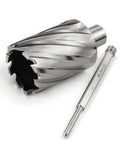 Oscarbide HSS annular cutter with Weldon shank, 1-3/4 in dia, 2 in DOC, angled view