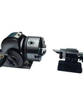 Heavy Duty Rock Solid Six Inch Semi Indexing Dividing Head With Three Jaw Tailstock Chuck For Cnc Milling Shops And Knuckle Bashers Built Killa Tough For The Daily Grind, showing steel body and precision components.