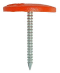 Pro Grade Electro Galvanized Steel Plastic Cap Nail with wide round head and ring shank, 1 1/4 inch, for anchoring