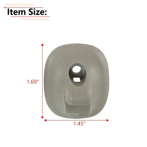 One Piece Sun Visor Retainer Clip Fits Ford Fusion 2006 2012 Plus Lincoln MKZ Zephyr Beige, 1.69 x 1.45 inches, front view