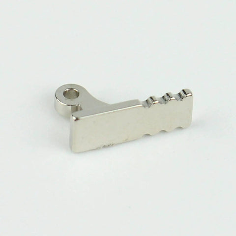 Heavy Duty Door Hinge Set With Silent Hydraulic Buffer part close-up, showing steel component with notched design for soft close function