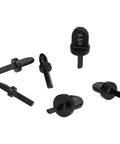 Top Quality 6 Piece Copper Pipe Swaging Drill Bit Set With Triangle Handle Tube Expander Tool Kit For Air Conditioning And Conduit Work Featuring 1/4, 3/8, 1/2, 5/8, 3/4, And 7/8 Inch Imperial Sizes Perfect For Pros, showing assorted black steel swage bits.