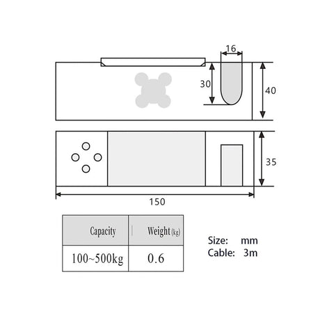 Technical diagram of Conveyor Belt Scale System With Full Set Weighing Display And Control, S Type Load Cells 3 PCS And Speed Sensor Encoder, Precise 1 Kg Readout, Tension Test Ready, Industrial Grade Weighing Solution