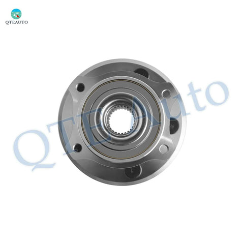 Front view of Rear Wheel Hub Bearing Assembly Set for 2005 2009 Chrysler 300 Pair of 2 with 27 Spline and Performance Brakes