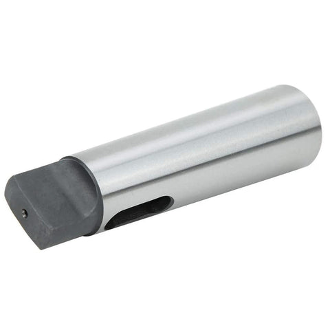 Side view of taper reducing drill sleeve MT5 to MT4, high-speed steel, precision machined, industrial grade, Amazon BISS