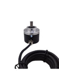 Beefy Multi Turn Absolute Rotary Encoder With 12Bit Resolution 64 256 4096 Turns 4096 Laps for CNC Robotics, front view with cable