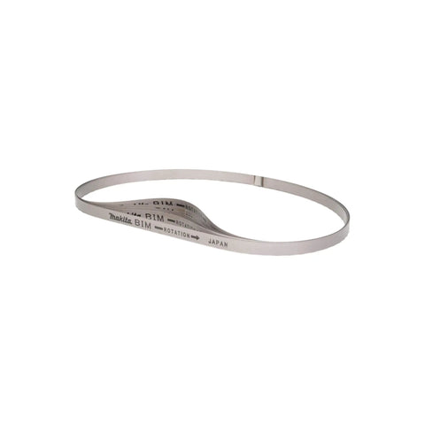 Compact Portable Band Saw Blade 32-7/8 Inch 18 TPI Stainless Bi-Metal With Wavy Tooth shown coiled on white background