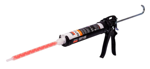 Heavy Duty Epoxy Anchoring Formula For Threaded Rods And Rebar With Rapid Cure Setup In An Easy Squeeze 8.5 Oz Cartridge with mixing tip.