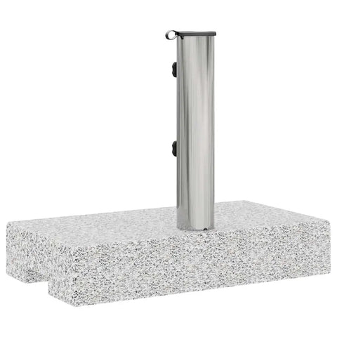 Rectangular Granite Parasol Base With Dual Adapters 55.1 Lbs Heavy Duty Patio Umbrella Stand For Poolside Yard Or Garden