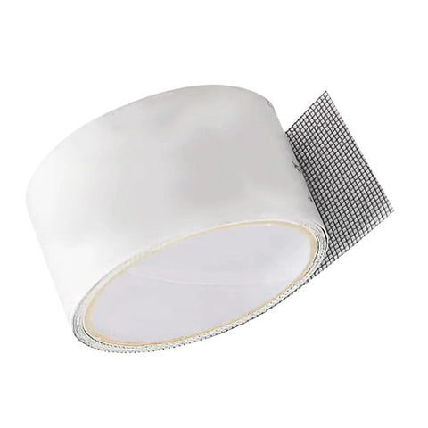 Roll of Window Screen Repair Patch Tape No Fuss Self Adhesive Mesh Patch With Double Sided Adhesive Easy Peel And Stick Quick Fix For Holes In Steel Screens At Home White