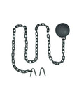 Black Cast Iron Cannonball Weight Automatic Gate Closer With 5-Foot Galvanized Chain For Outdoor Gates, Heavy-Duty Rust-Resistant