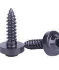 Badass Titanium Self Tapping Screws M5 X 18Mm Torx Head Design For Rock Solid Fastening Heavy Duty Automotive Repair Projects Smooth Drilling And Superior Corrosion Resistance Four Black, showing detailed view of black titanium screws.